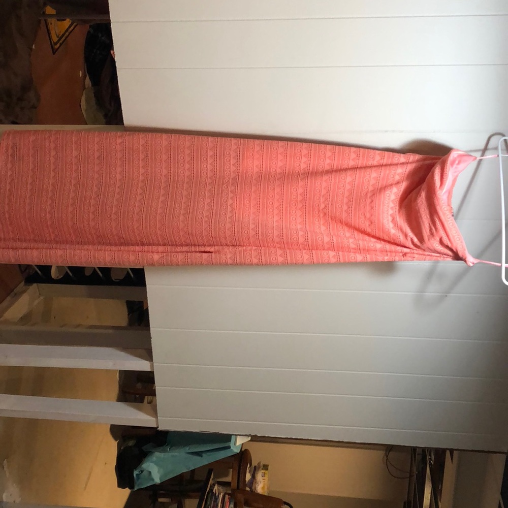 Peach maxi dress